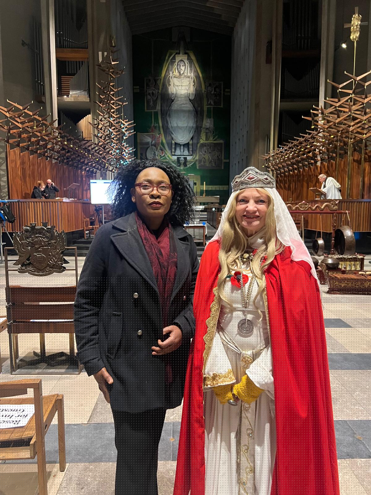 Coventry Diversity Forum representatives together at a civic event in Coventry Cathedral
