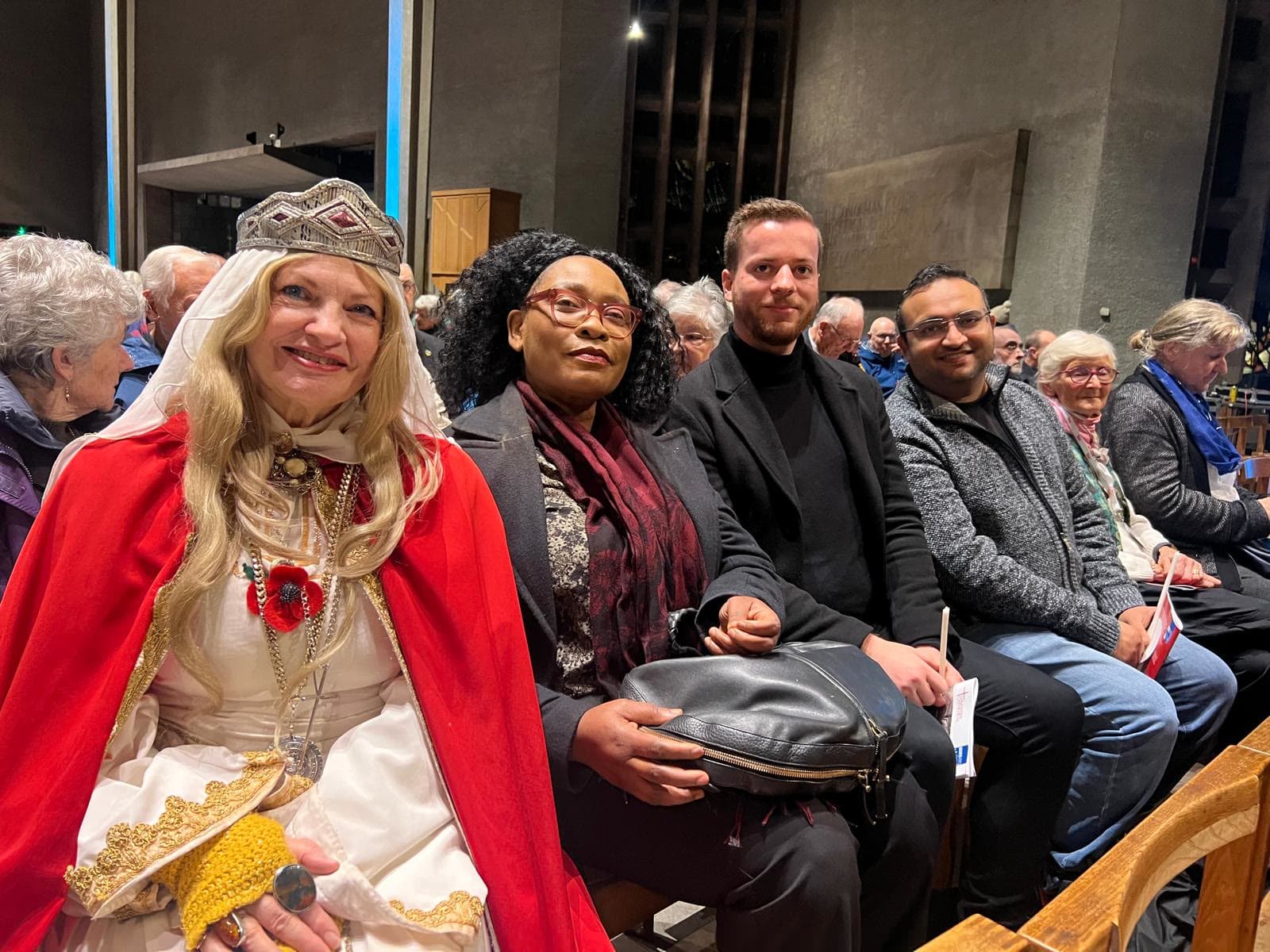 Coventry Diversity Forum members with the Lord Mayor of Coventry at a Remembrance civic event in Coventry Cathedral